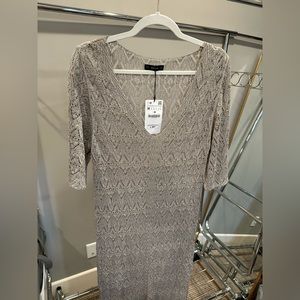 Metallic Zara Maxi Dress NWT M